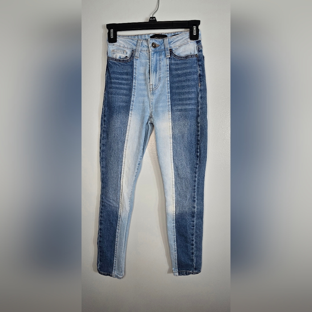 Kendall & Kylie Contrast Blue Skinny Jeans